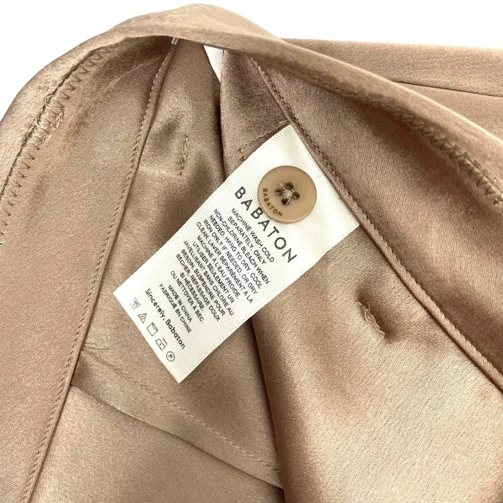 Aritzia Babaton Refined Satin‎ Cargo Pants Size 6 tan - Picture 9 of 10